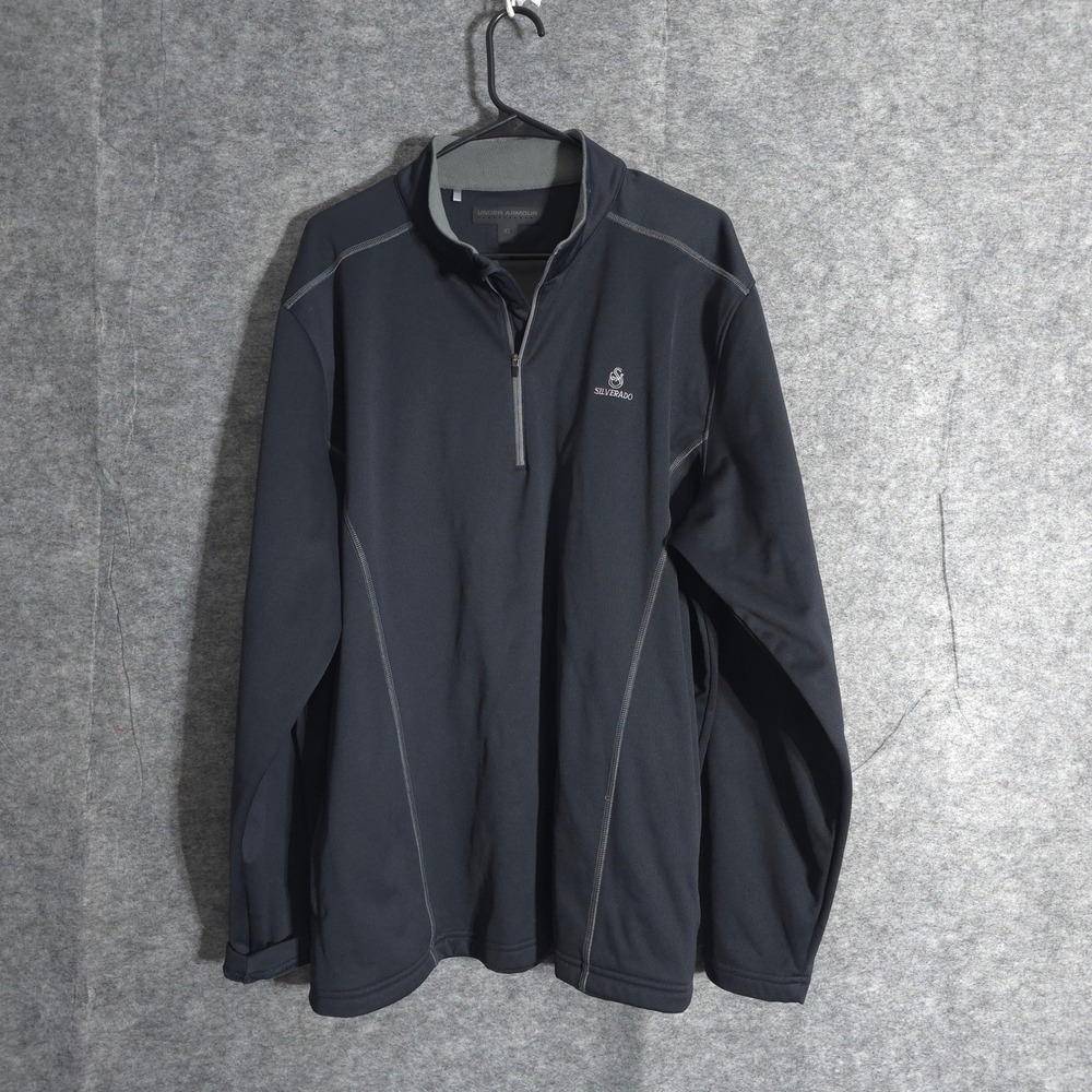 Under Armour Silverado 1/4 Zip Pullover Mens XL Gray Golf Long Sleeve Shirt Logo